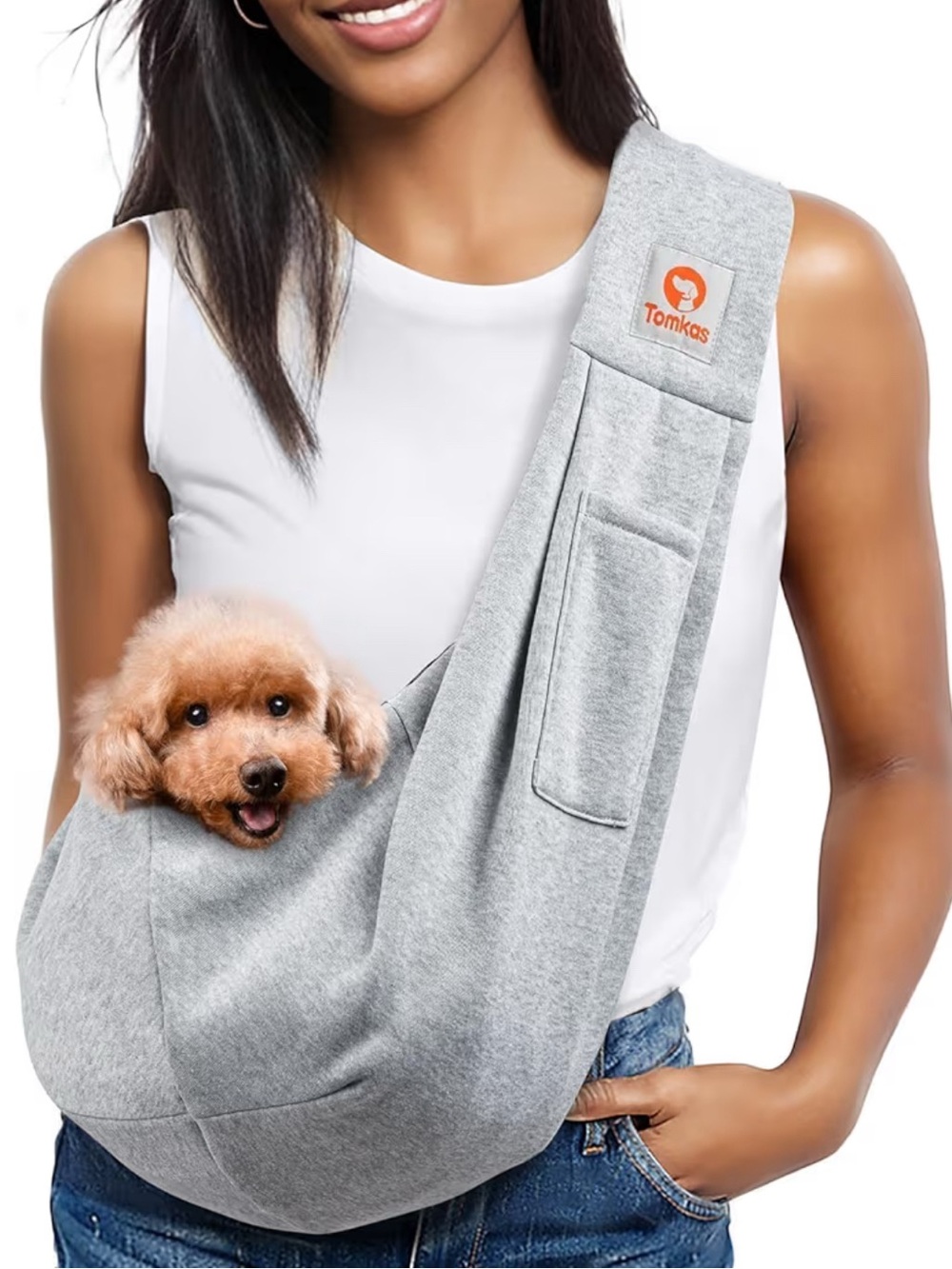Pet Sling Carrier Gray Size Medium Dog & Cat Carrier